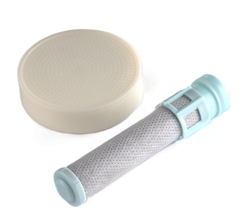Bloom Handheld Shower Filter Replacement components including Fiber Activated Carbon Filter Core and Calcium Sulfite filter.